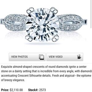 6.25 Tacori 18k Split Shank Engagement Ring